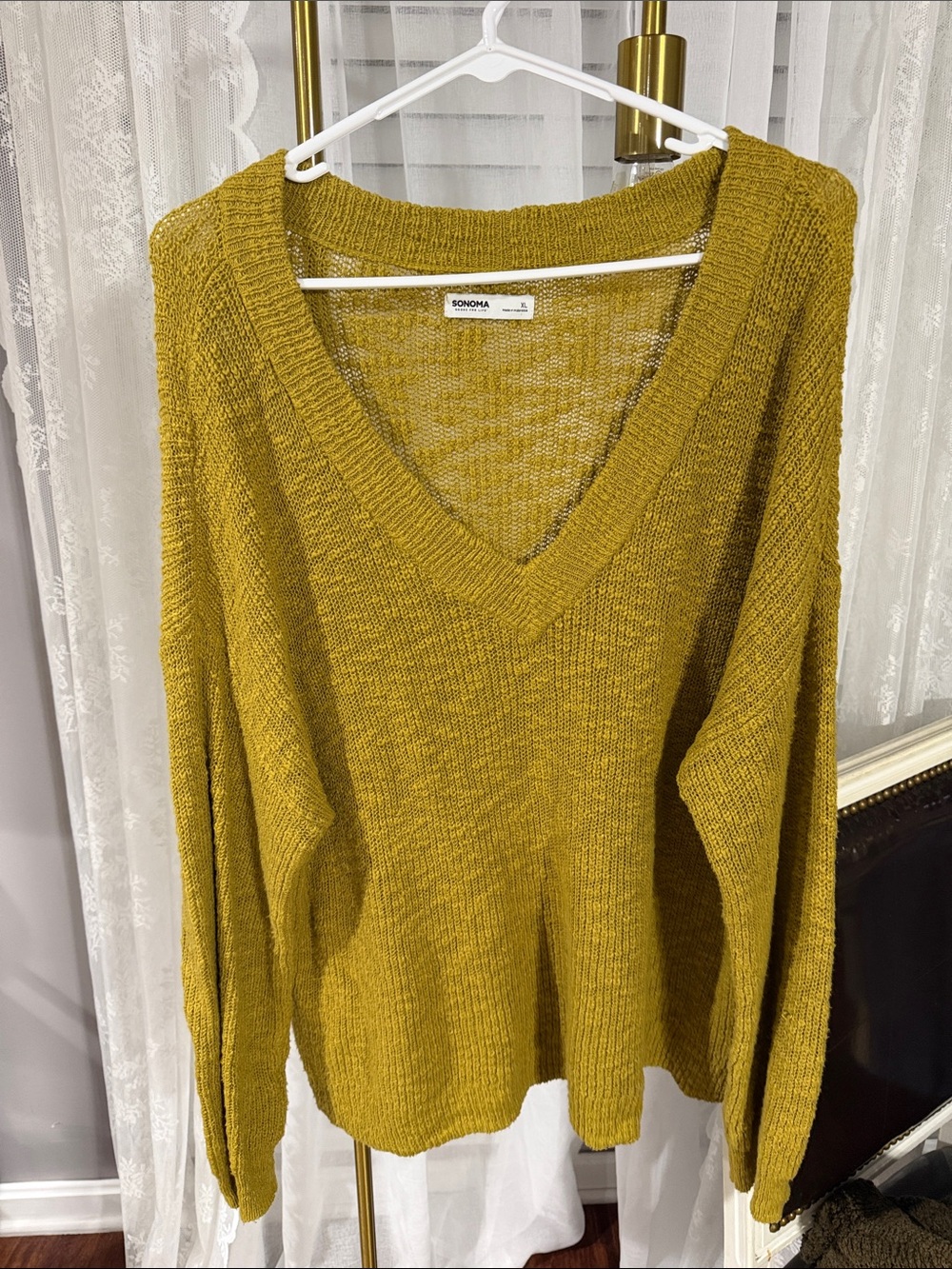 Sonoma V-Neck Sweater in Mustard